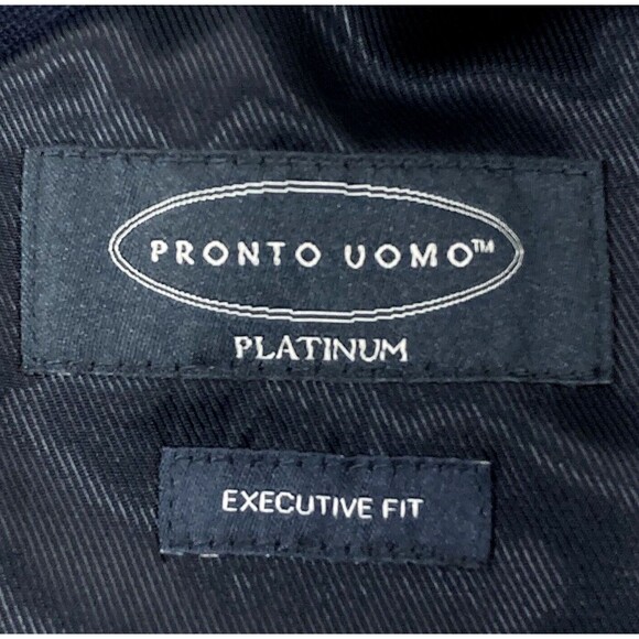 Pronto Uomo Platinum Wool Blazer Navy Blue 2 Vent 48 50 L Executive Fit - Picture 2 of 16